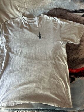 Vans Light Gray Tee with Small Parrot Chest Graphic